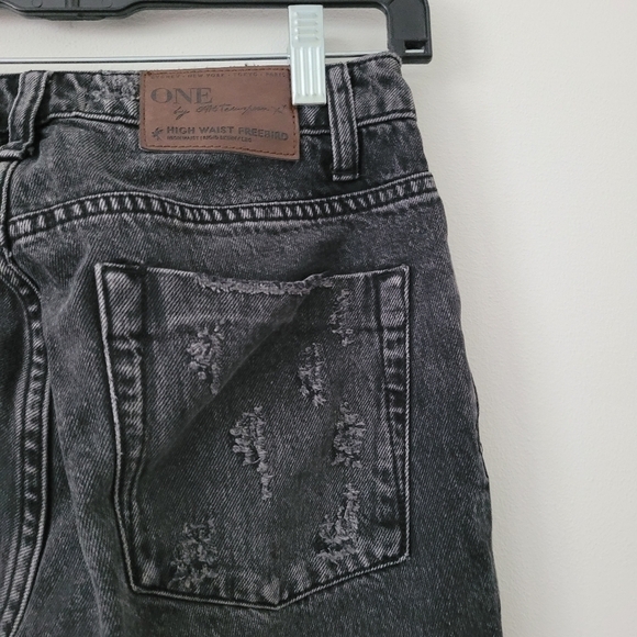 One Teaspoon High Waist Freebirds Rigid Skinny leg cropped jeans Sz 26 - Picture 14 of 16